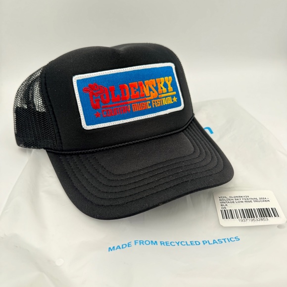 NWT Aviator Nation Golden Sky 2014 Festival Trucker Hat Cap Black Country Music - Picture 9 of 16